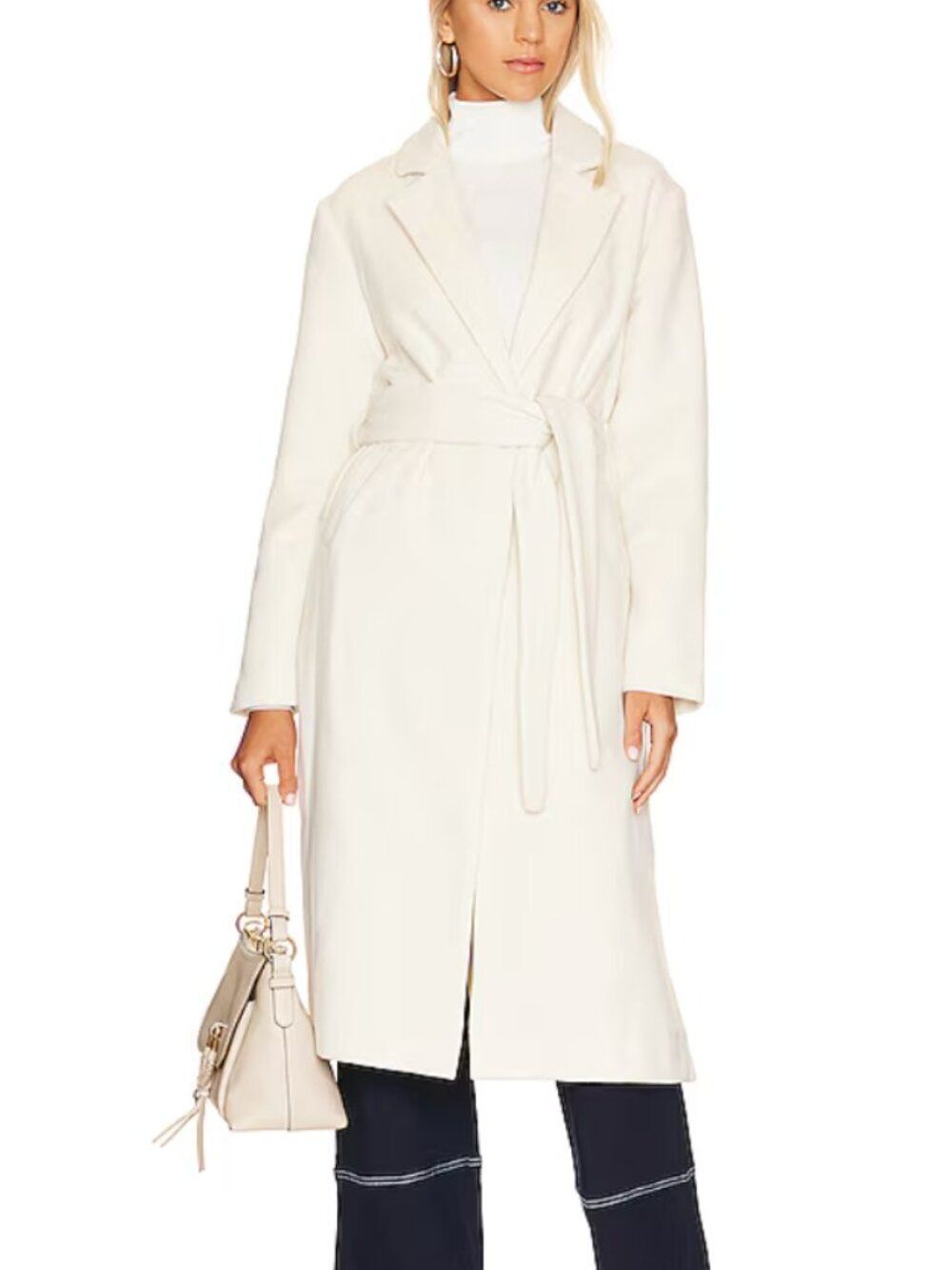 Unreal Fur Love Affair Coat White Vegan Wool Topcoat Small